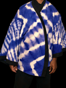 Blue Mudcloth Kimono